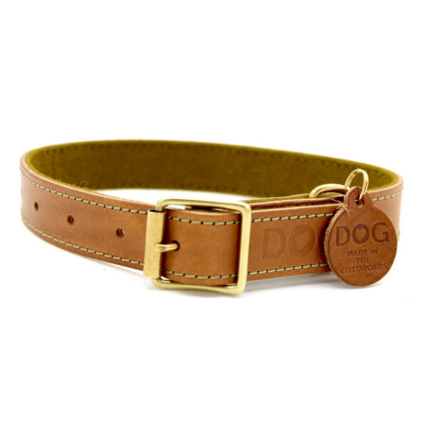 DOG Walnut & Moss Leather Collar - Image 5