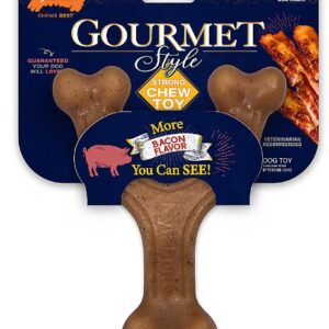 Nylabone® Gourmet Wishbone Chew Dog Toy - Bacon