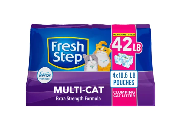 Fresh Step® with Febreze™ Clumping Multi-Cat Clay Cat Litter - Scented, Low Dust