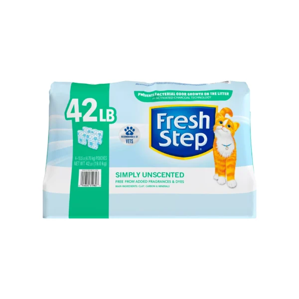 Fresh Step® Simply Unscented Clumping Multi-Cat Clay Cat Litter - Unscented, Low Dust - Image 3