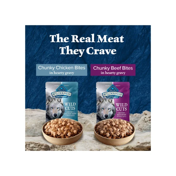 Blue Buffalo® Wilderness™ Adult Wet Dog Food Toppers - Beef & Chicken Variety Pack, 3 oz (12 C - Image 3