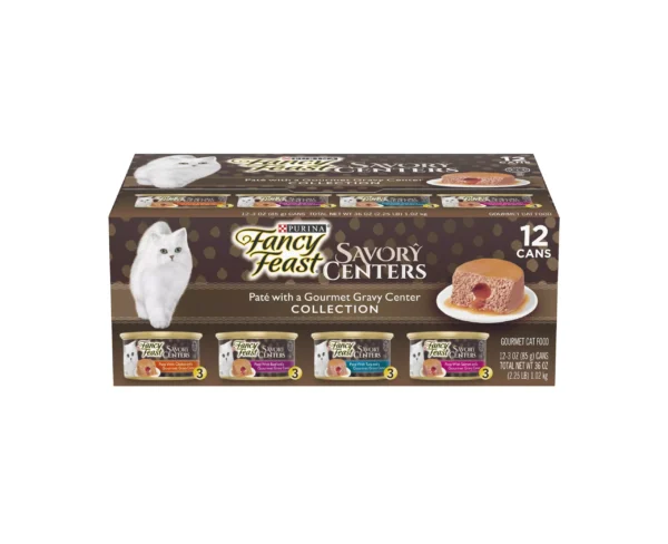 Fancy Feast® Savory Centers Adult Cat Wet Food - Variety Pack, 12 CT, 36 OZ