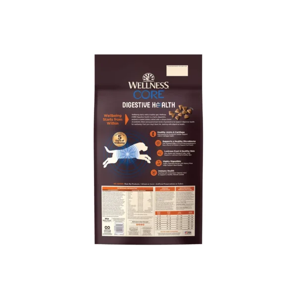 Wellness Core Digestive Health Large Breed Adult Dry Dog Food - Chicken & Brown Rice - Image 2