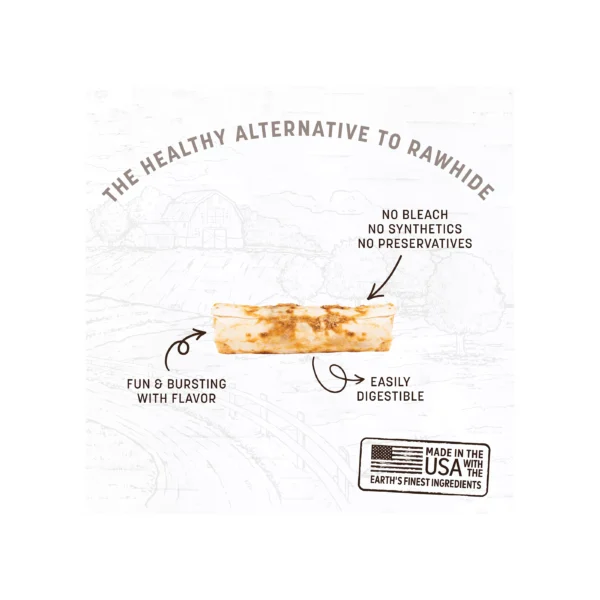 Earth Animals No Hide Small Roll Rawhide Alternative- 2 Count 2.4 OZ - Image 3