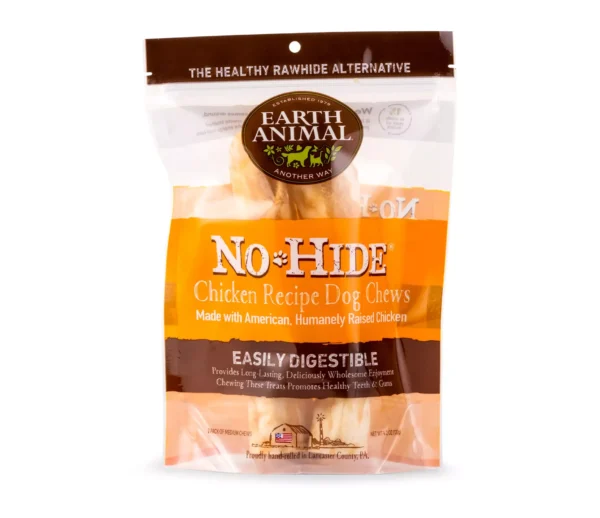 Earth Animals No Hide Medium Roll Rawhide Alternative- 2 Count 4.2 OZ