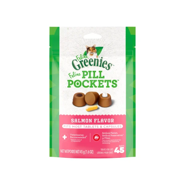 Greenies Feline Pill Pockets Cat Treats - Salmon