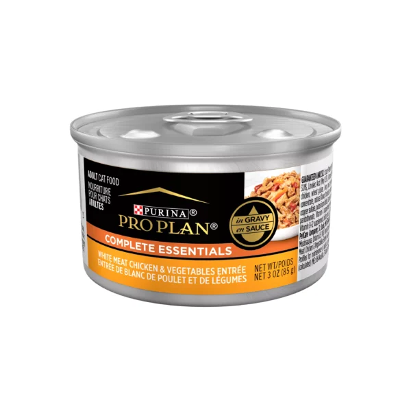 Purina Pro Plan Complete Essentials Adult Wet Cat Food - Antioxidants, High-Protein, in Gravy, 3 Oz