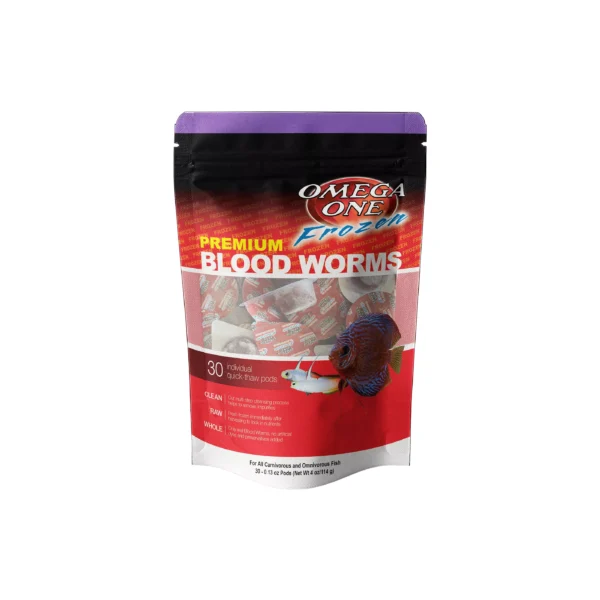 Omega™One Frozen Blood Worms Fish Food